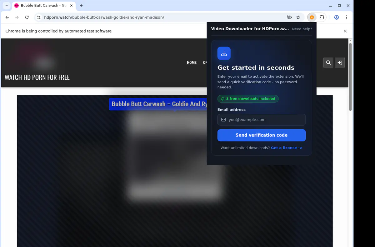Hdpornwatch Video Downloader browser extension screenshot 5